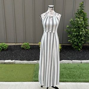 Gorgeous Cream and Black Tank Top Maxi Dress by Candie’s in Size XS